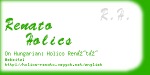 renato holics business card
